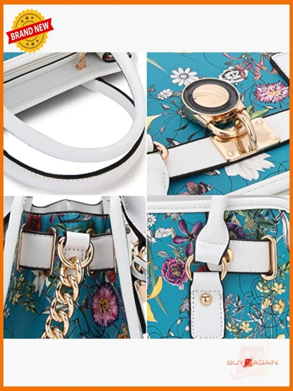 Vegan Leather Satchel Handbag Set with Wallet 2pcs Work Tote Shoulder Bag